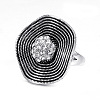 Alloy with Crystal Rhinestone Finger Rings FS-WG47CCC-07-1