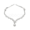 Alloy Rhinestone Hair Chain OHAR-M044-01S-1