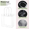 Valentine's Day Rectangle Transparent PVC Storage Bags with Handle ABAG-WH0038-38-4