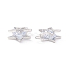 Alloy Clear Cubic Zirconia Charms ZIRC-A022-01P-2