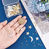 DIY Moon & Star Dangle Earring Making Kit DIY-UN0004-31-2