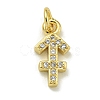 Rack Plating Brass Micro Pave Cubic Zirconia Pendants KK-K386-02H-G-1