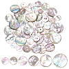 120Pcs 6 Styles 2-Hole Shell Buttons BUTT-ME0001-45-1