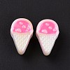 UV Plating Rainbow Iridescent Acrylic European Beads SACR-E009-36-3