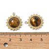 Natural Tiger Eye Pendants STAS-L080-009G-06-3