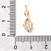 Brass Glass Pendants KK-U061-20G-05-3