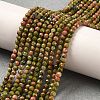 Natural Unakite Beads Strands G-Q002-B01-01-5