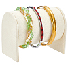 Wood Covered with Velvet Bracelet Display Stands BDIS-WH0003-31-1