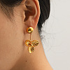 304 Stainless Steel Stud Dangle Earrings for Women WG18C3B-03-2