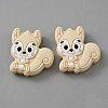 Squirrel Food Grade Eco-Friendly Silicone Beads LS-SIL-WH0012-030I-1