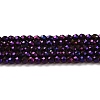 Electroplate Glass Beads Strands GLAA-H021-01A-FP09-2