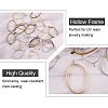 Olycraft Rack Plating Alloy Open Back Bezel Pendants PALLOY-OC0001-11-4