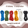 PandaHall Elite 30 Yards 6 Colors Cowhide Leather Cord WL-PH0004-23B-2