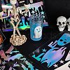 3 Sheets 3 Styles Halloween Laser PVC Waterproof Car Stickers DIY-GF0007-24-4