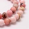 Round Natural Pink Opal Beads Strands G-K071-4mm-3