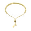 Rack Plating Brass Round Bead Slider Bracelets for Women BJEW-M232-01G-A-2