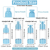 Olycraft 8Pcs 8 Styles PETG Portable Refillable Bottles FIND-OC0002-80-2