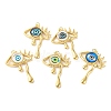 Rack Plating Brass Micro Pave Cubic Zirconia Pendants KK-H486-23G-1