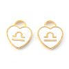 Light Gold Plated Alloy Enamel Pendants ENAM-R136-30-11-2
