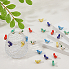 24Pcs 6 Colors Handmade Printed Porcelain Beads PORC-HS0001-02-6