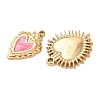 5Pcs 304 Stainless Steel Enamel Pendants STAS-P432-03A-G-2
