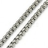 Non-Tarnish Trendy Men's 201 Stainless Steel Box Chain Necklaces X-NJEW-L043B-46P-2