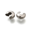 304 Stainless Steel Crimp Beads Covers X-STAS-P239-34P-05-2