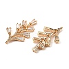 Brass Micro Pave Cubic Zirconia Pendants KK-F901-01F-G-2