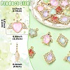 20Pcs 4 Styles Alloy Glass Pendants FIND-YW0011-90-3