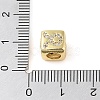 Brass Micro Pave Clear Cubic Zirconia European Beads KK-K368-01G-02-3
