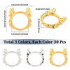 90Pcs 3 Colors Tibetan Style Alloy Beads Frame FIND-SC0017-80-2