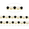 Brass Rhinestone Strass Chains CHC-N017-001A-A15-3