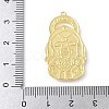 Elephant Brass Resin Pendants KK-K399-04G-3