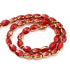 Electroplate Glass Beads Strands EGLA-G037-03A-HP02-2