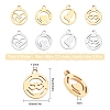 16Pcs 4 Styles 304 Stainless Steel Charms STAS-SC0002-65-2