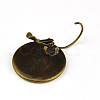 Brass Leverback Earring Findings X-KK-I564-AB-NF-3