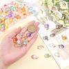 90Pcs 9 Colors Two Tone Spray Painted Glass Pendants GLAA-GA0001-26-3