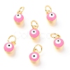 Brass Enamel Pendants KK-Y001-02A-02G-1