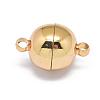 Rack Plating Brass Magnetic Clasps with Loops KK-F801-02C-G-2