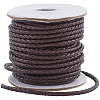 1 Roll Round Braided Cowhide Cords WL-SC0001-01B-1