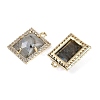 Natural Mixed Gemstone Faceted Rectangle Pendants G-I375-05G-3