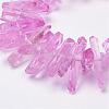 Natural Quartz Crystal Points Beads Strands G-K181-B03-3