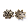 Tibetan Style Bead Caps TIBEB-LF1027YKG-AB-FF-2