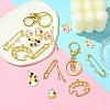 DIY Painting Theme Alloy Keychain Brooch Pin Making Kits DIY-YW0008-71-4