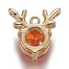 Golden Plated Brass Micro Pave Cubic Zirconia Charms LS-ZIRC-H105-02-2