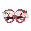 Christmas Plastic & Non-woven Fabric Glitter Glasses Frames LS-AJEW-E053-01B-1