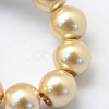 Baking Paint Pearlized Glass Pearl Round Bead Strands HY-Q003-10mm-42-3