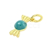 Rack Plating Brass Enamel Pendants KK-U021-04C-G-2