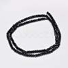 Faceted Rondelle Natural Black Spinel Bead Strands G-F289-42A-2