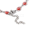 Evil Eye Plastic Link Chain Necklace NJEW-H169-03P-03-3